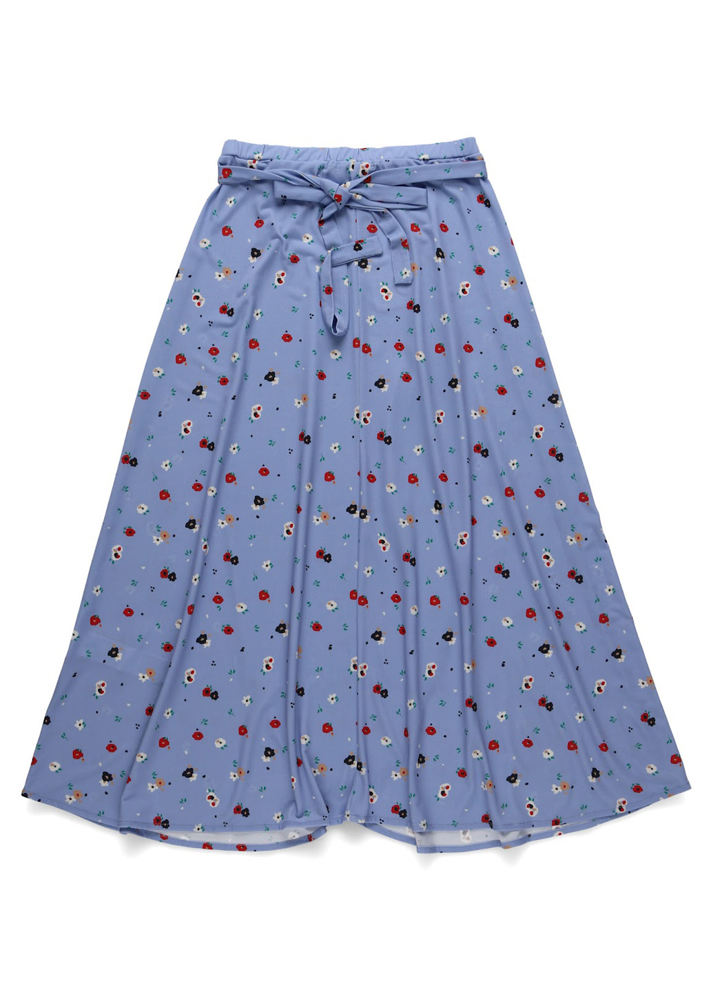 Светло-лиловая кэжуал цветочной расцветки юбка MINT&BERRY на запах, клешированная