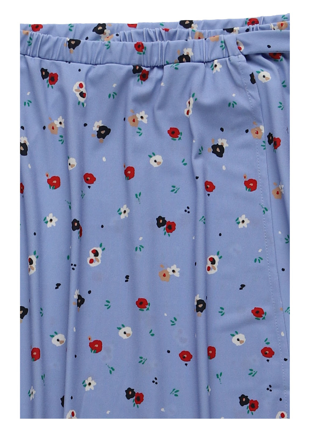 Светло-лиловая кэжуал цветочной расцветки юбка MINT&BERRY на запах, клешированная