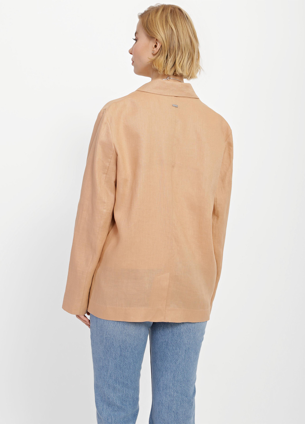 Бежевый женский жакет Armani Exchange однотонный - летний