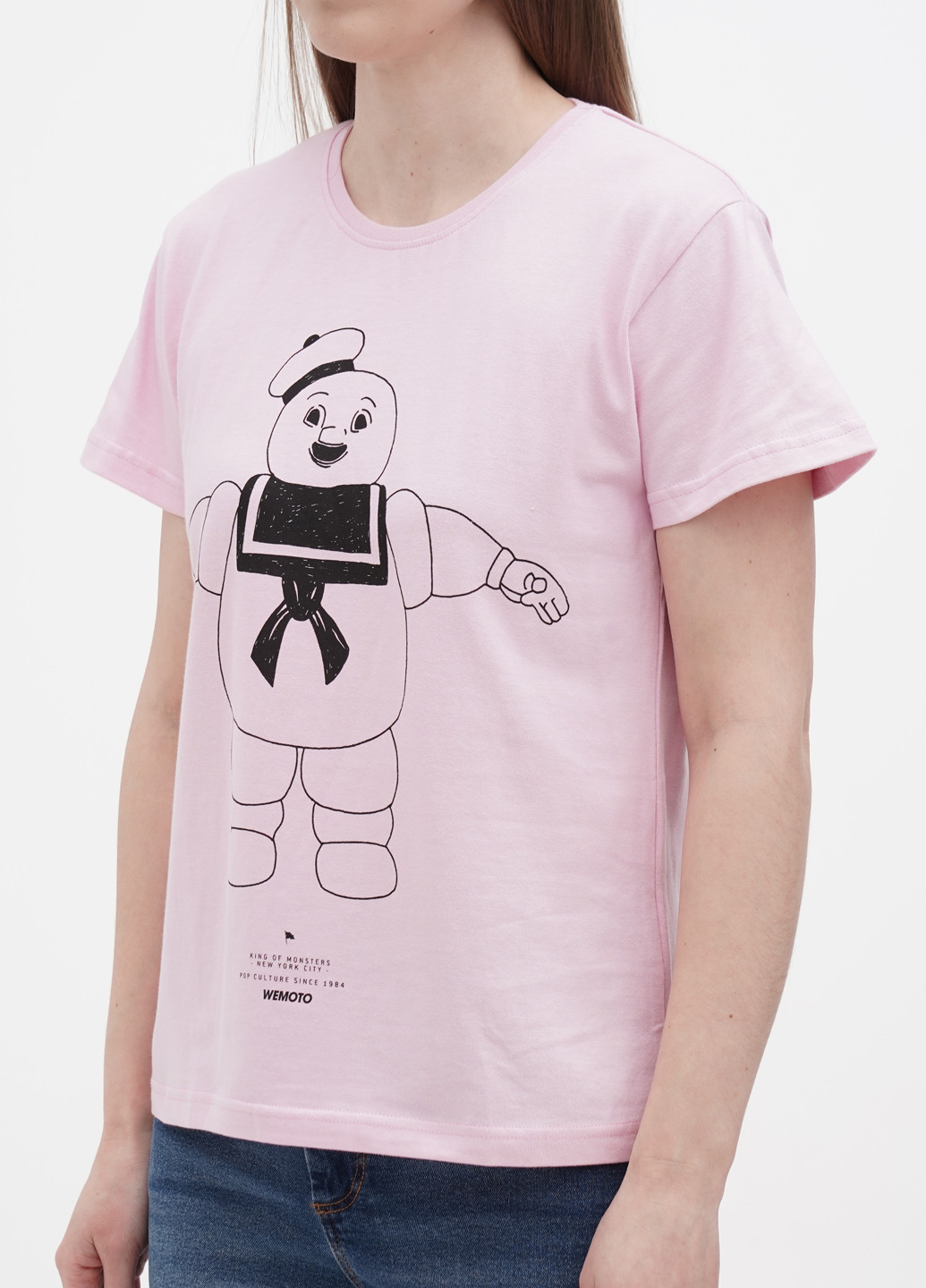 Розовая летняя футболка Wemoto