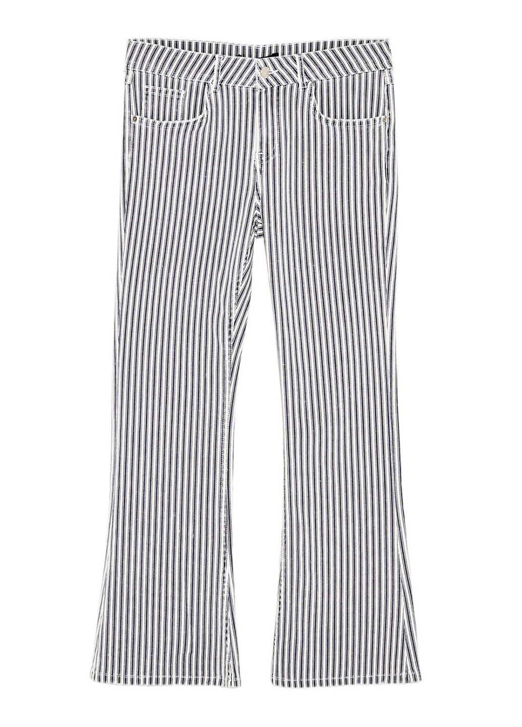 Черно-белые кэжуал демисезонные брюки Zara