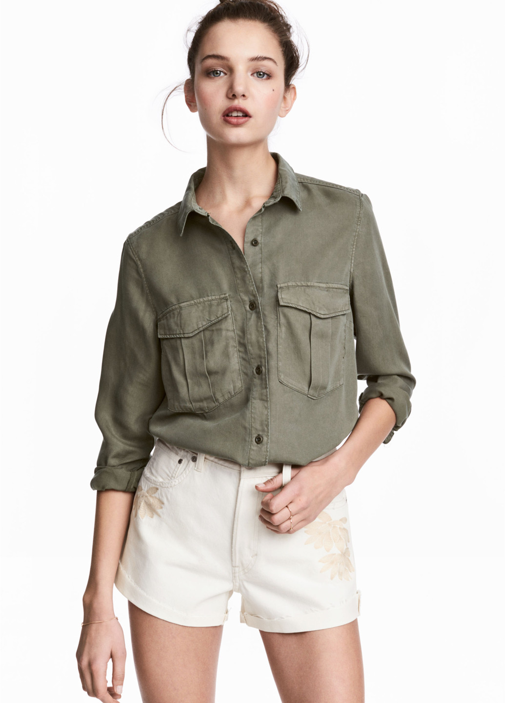 Блідо-зелена демісезонна блуза H&M