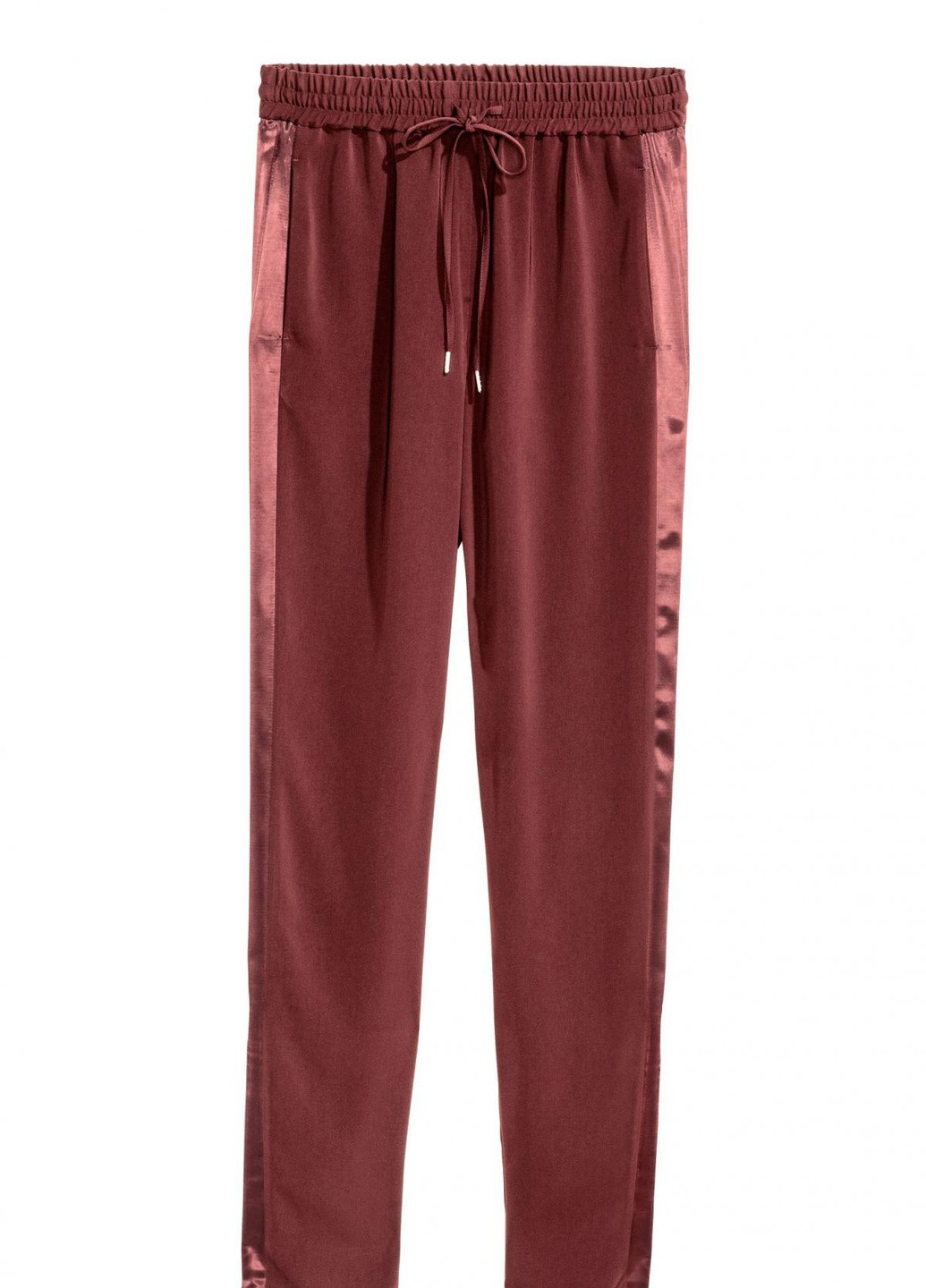Бордовые летние брюки H&M