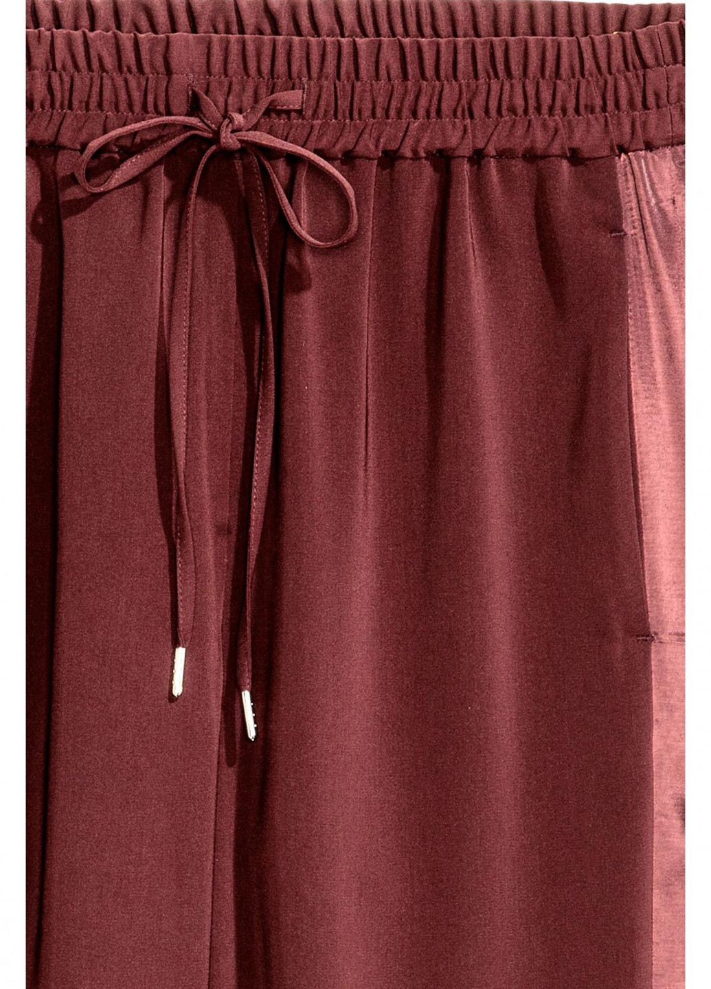 Бордовые летние брюки H&M