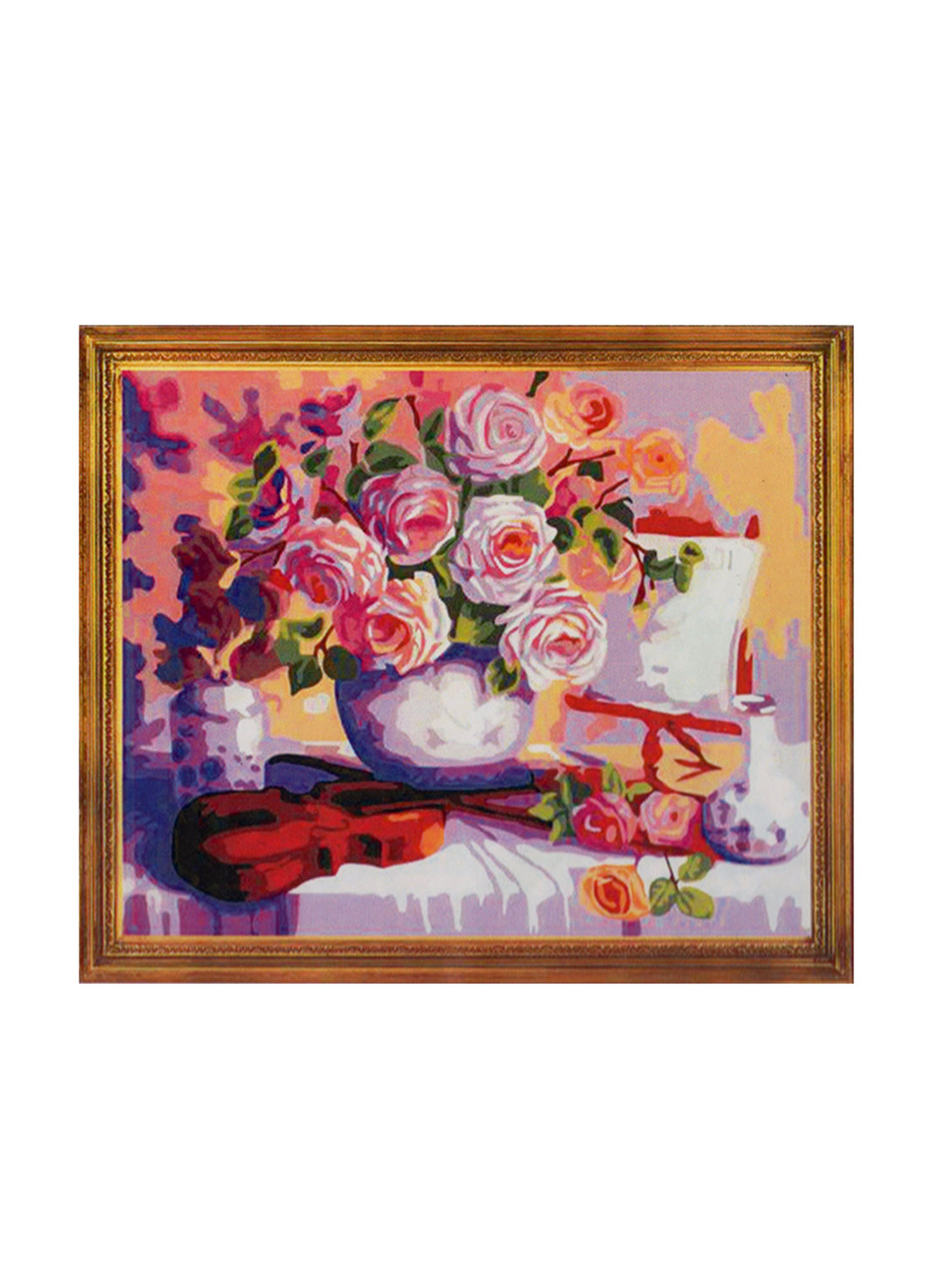 Картина по номерам DIY BABYLON Букет и скрипка (187864015)