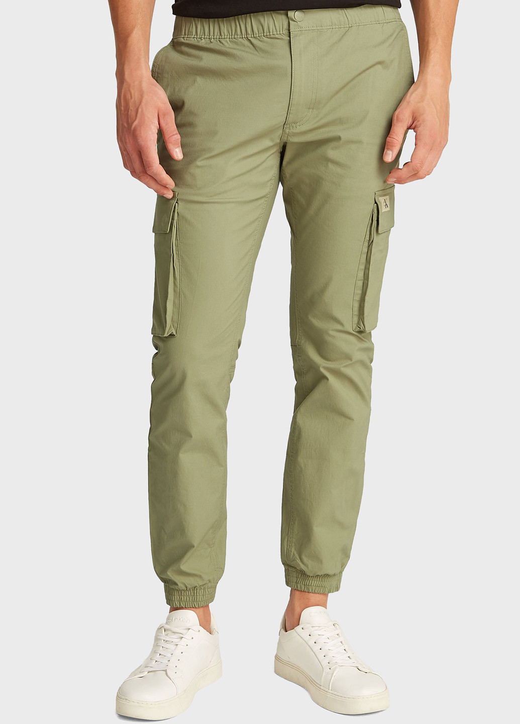 Светло-зеленые кэжуал демисезонные карго брюки Calvin Klein Jeans