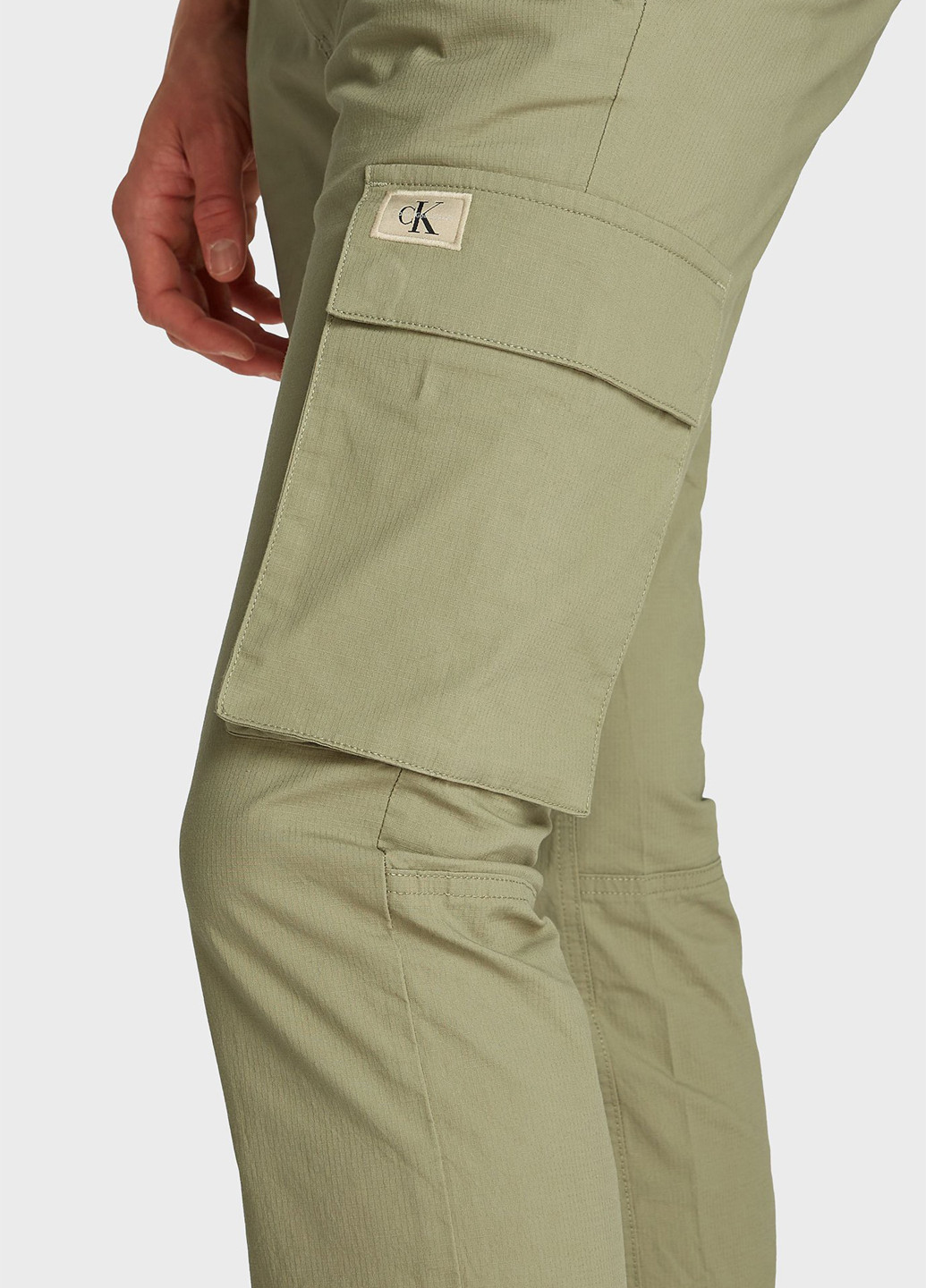 Светло-зеленые кэжуал демисезонные карго брюки Calvin Klein Jeans