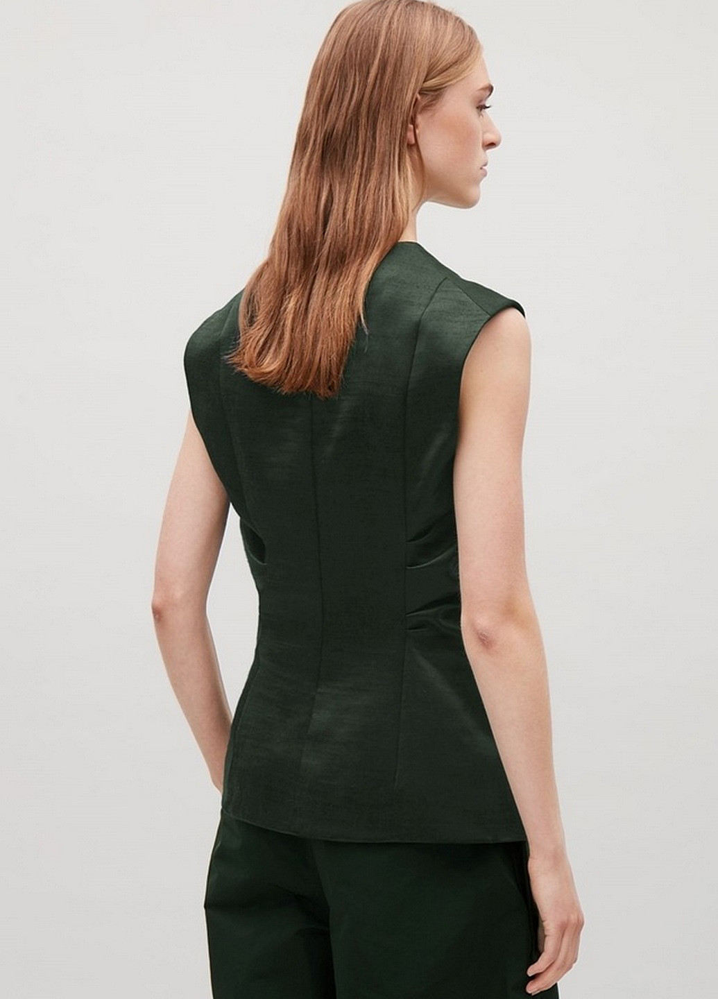 Темно-зелена літня блуза Cos