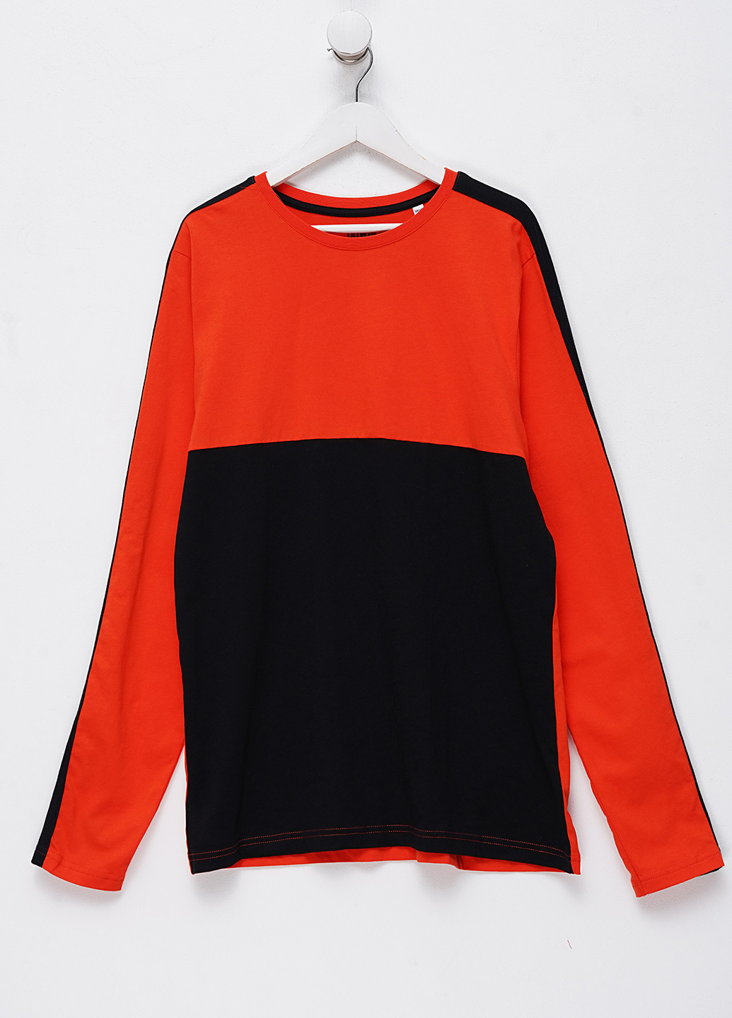 Коралловый демисезонный кэжуал лонгслив C&A колор блок