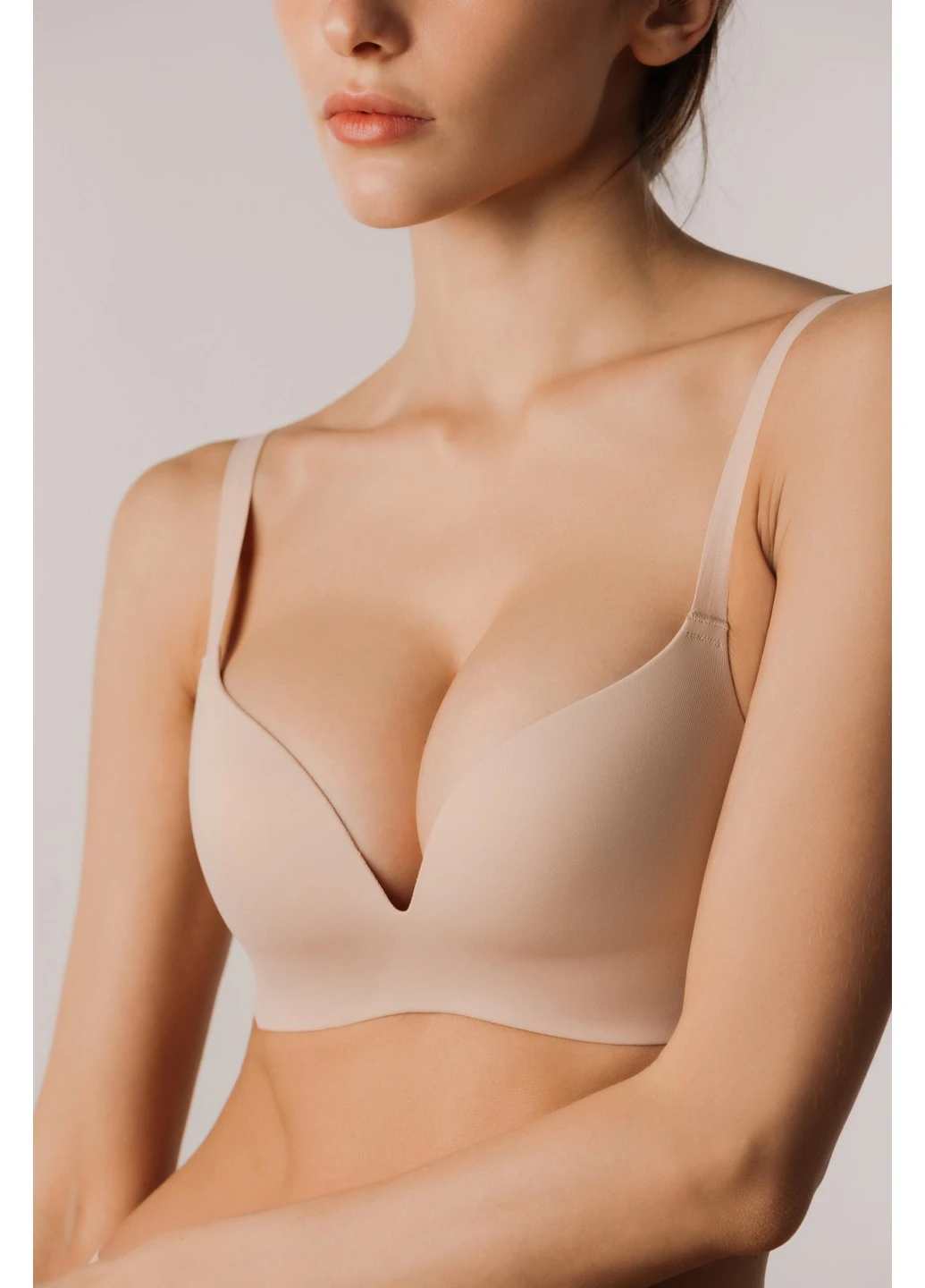 Бежевий бюстгальтер без push-up бежевий marita l1520a Luna