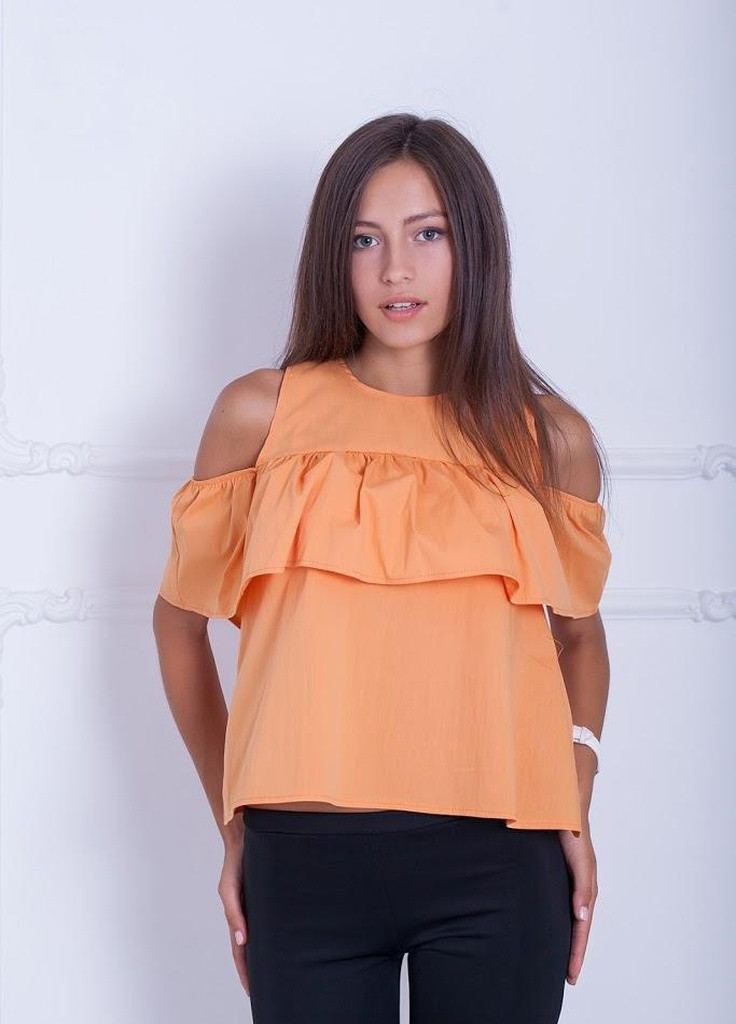 Оранжевая демисезонная женская блузка gabriella Podium