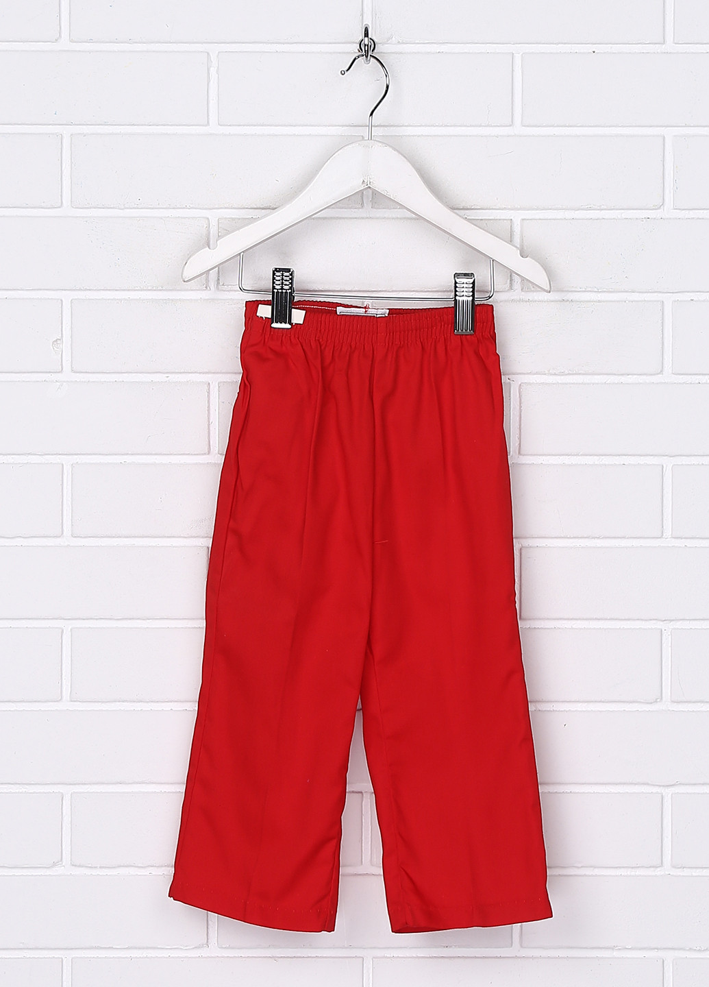 Красные кэжуал демисезонные прямые брюки No Brand