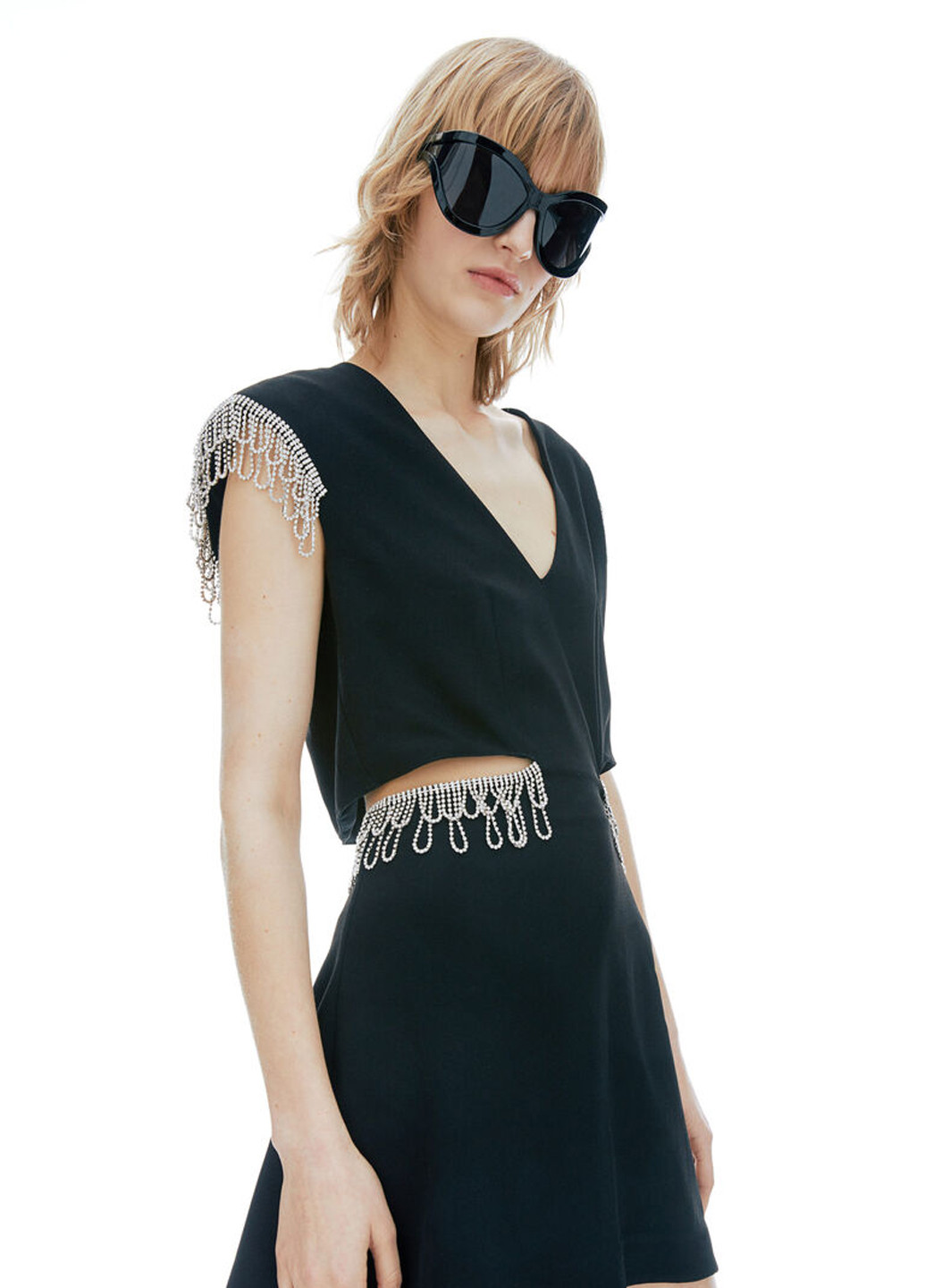 Чорна кежуал сукня а-силует H&M Studio однотонна