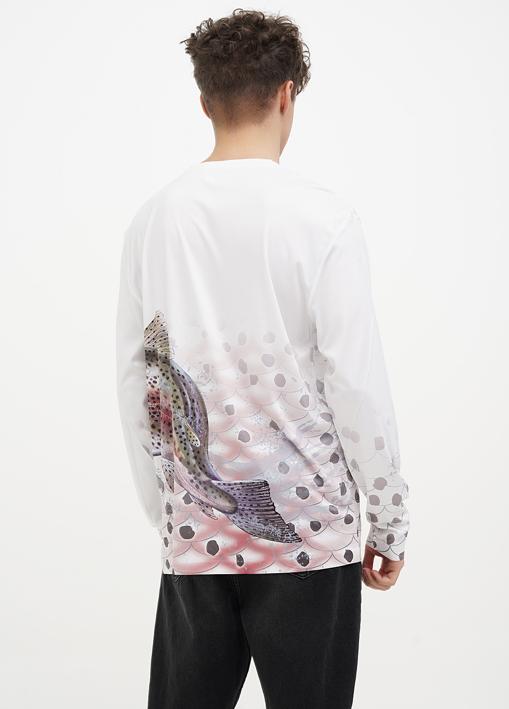 Молочный демисезонный кэжуал лонгслив Express с рисунком