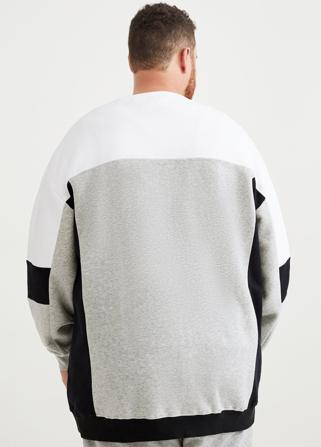 Комбинированный свитшот C&A меланж без декора (352939151)