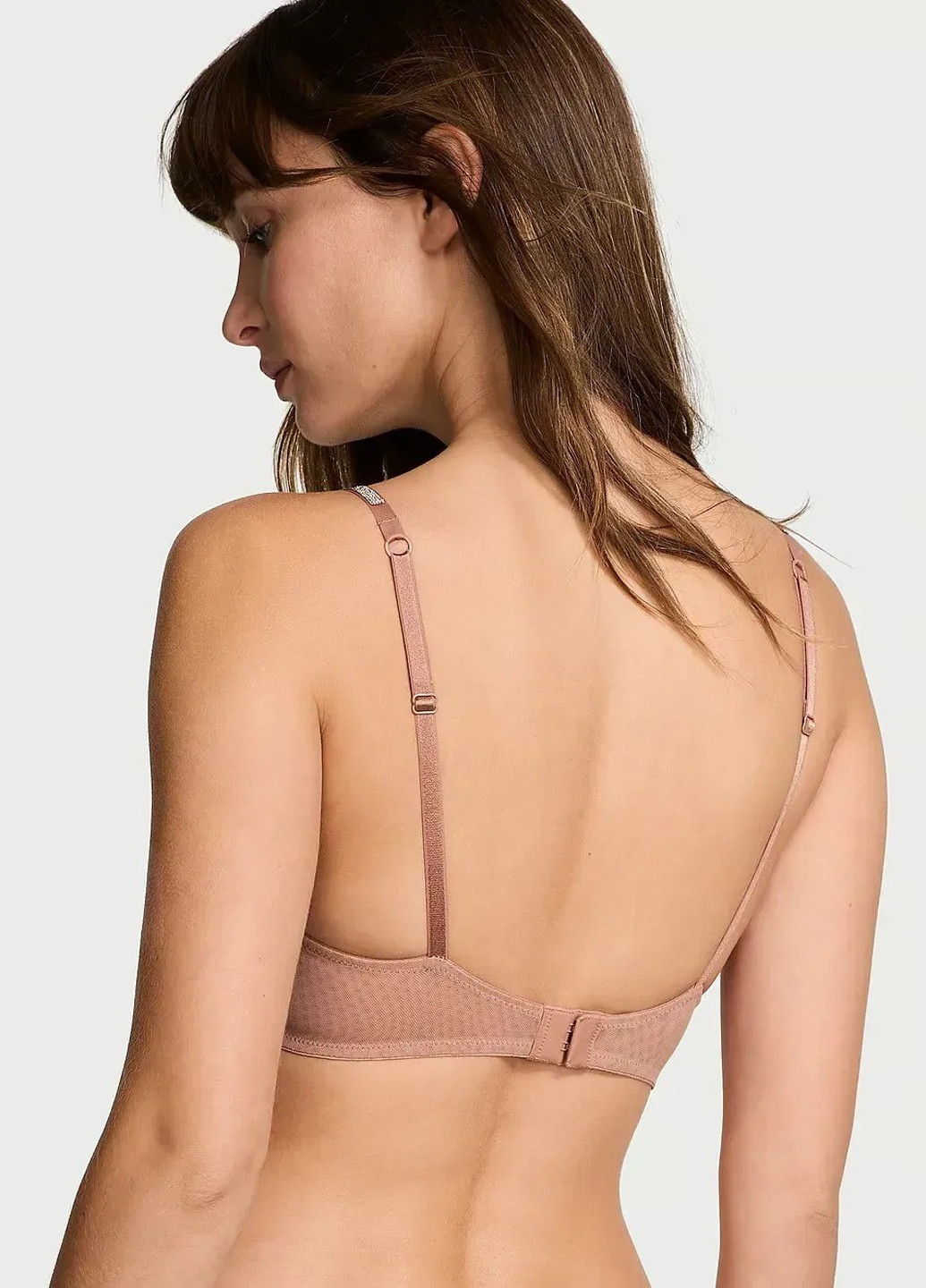 Розовый бюстгальтер Victoria's Secret с косточками полиамид