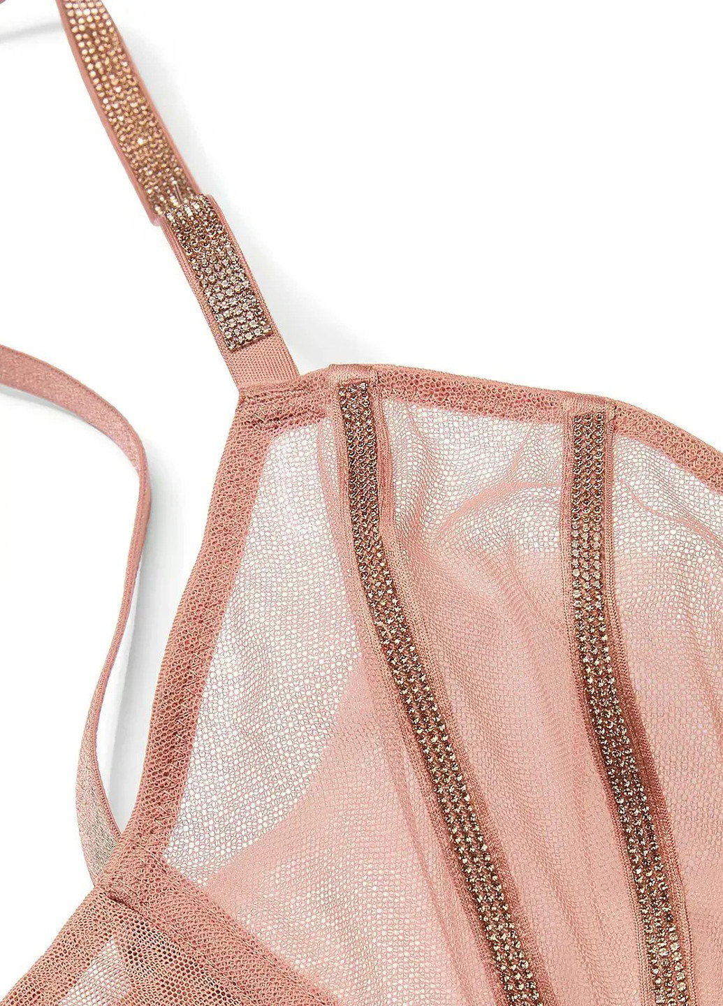 Розовый бюстгальтер Victoria's Secret с косточками полиамид