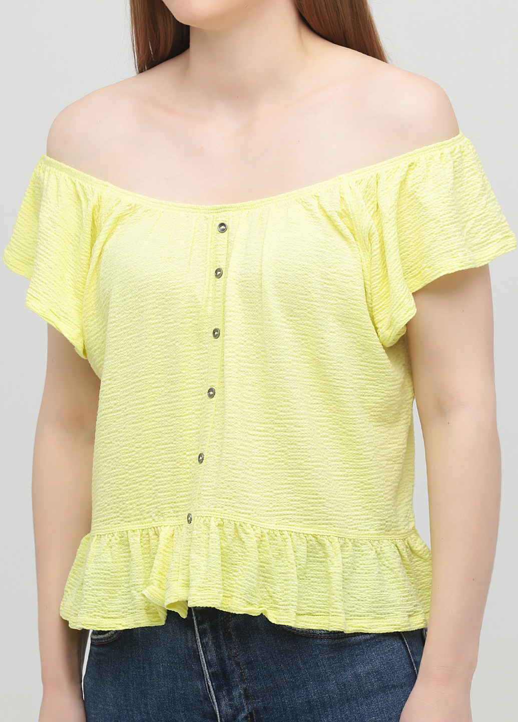 Жовта літня блузка Mango