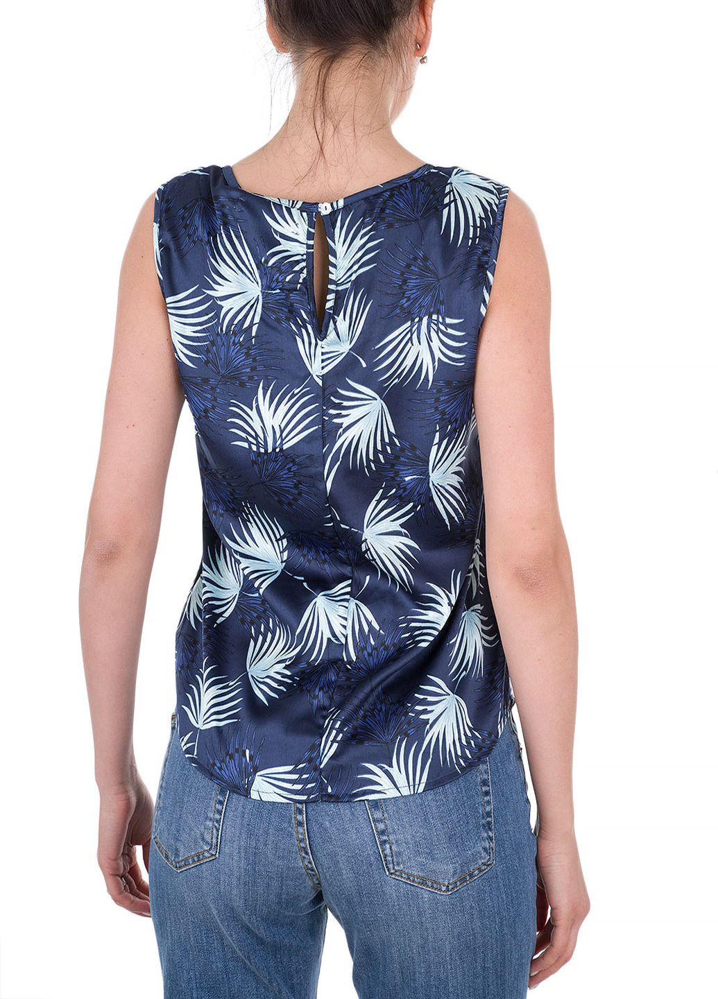 Синяя блуза на запах E-Bound