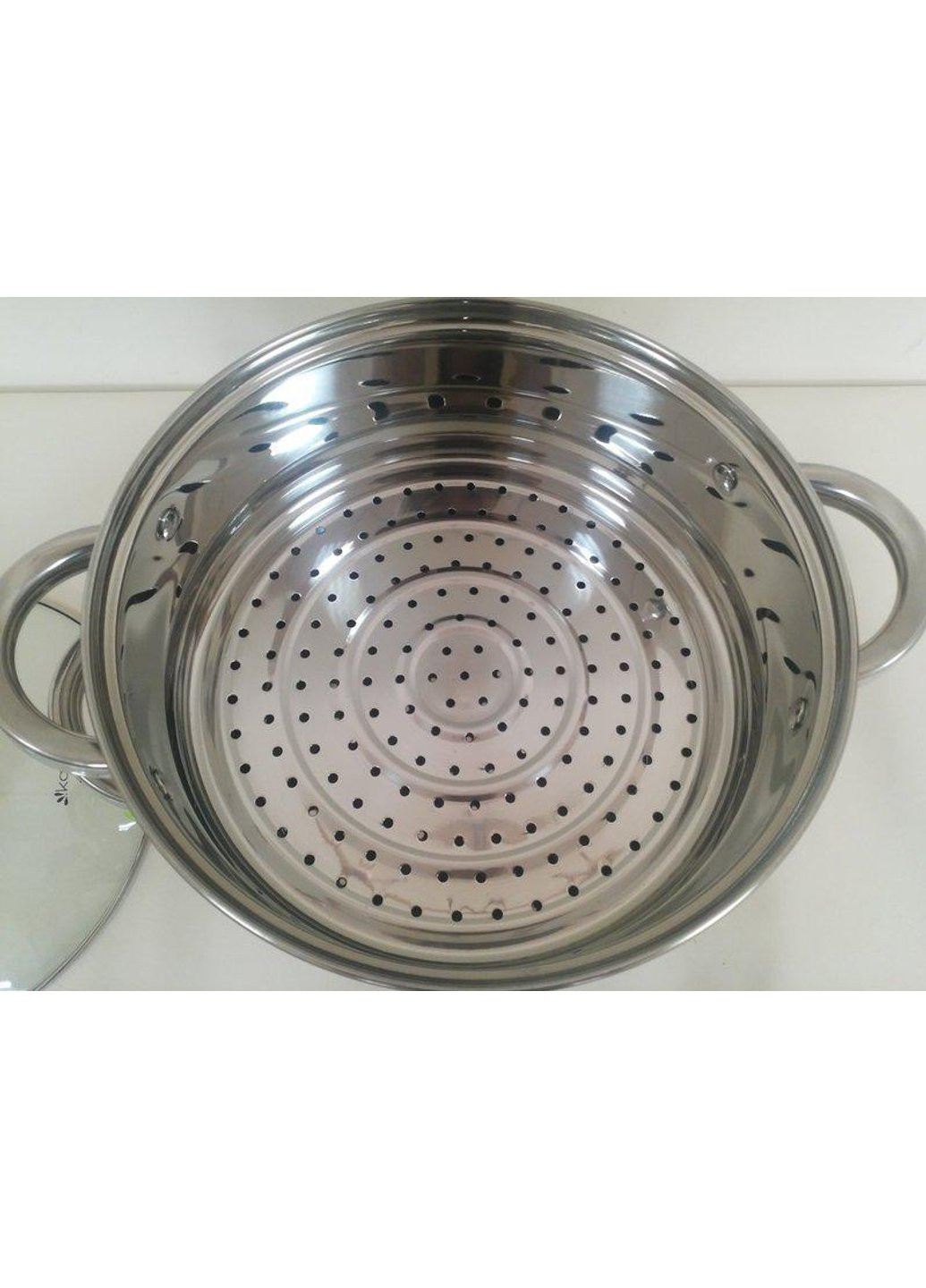 Дворівнева пароварка з нержавіючої сталі на 5,5л KM-5814 Kamille (254681049)