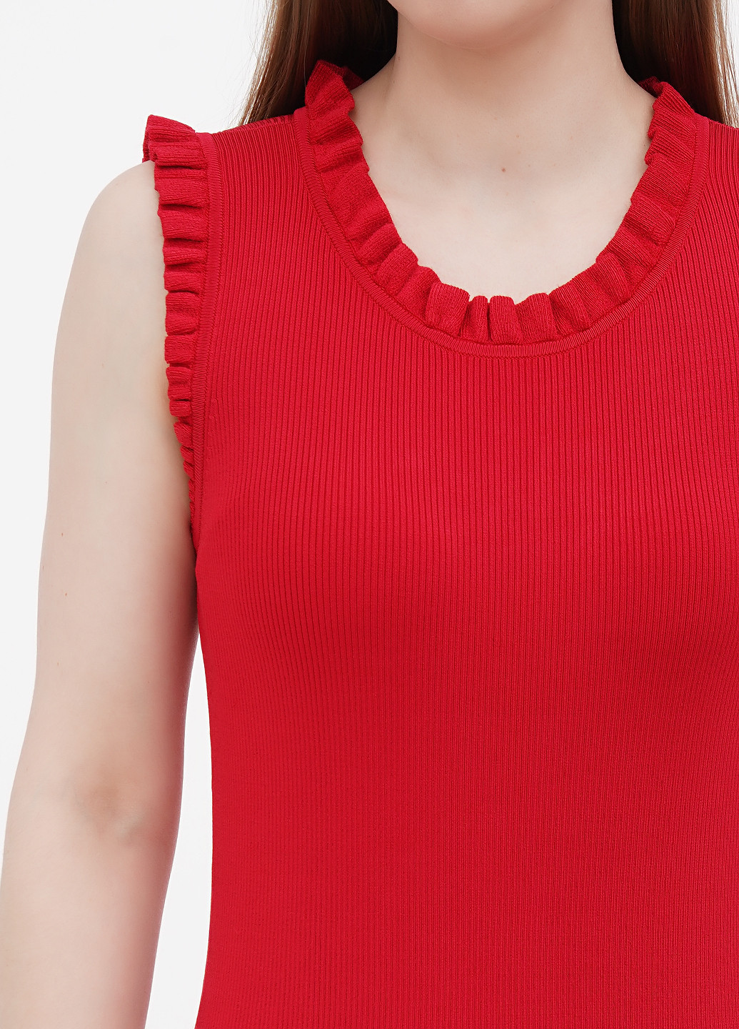 Красное кэжуал платье платье-майка Michael Kors однотонное
