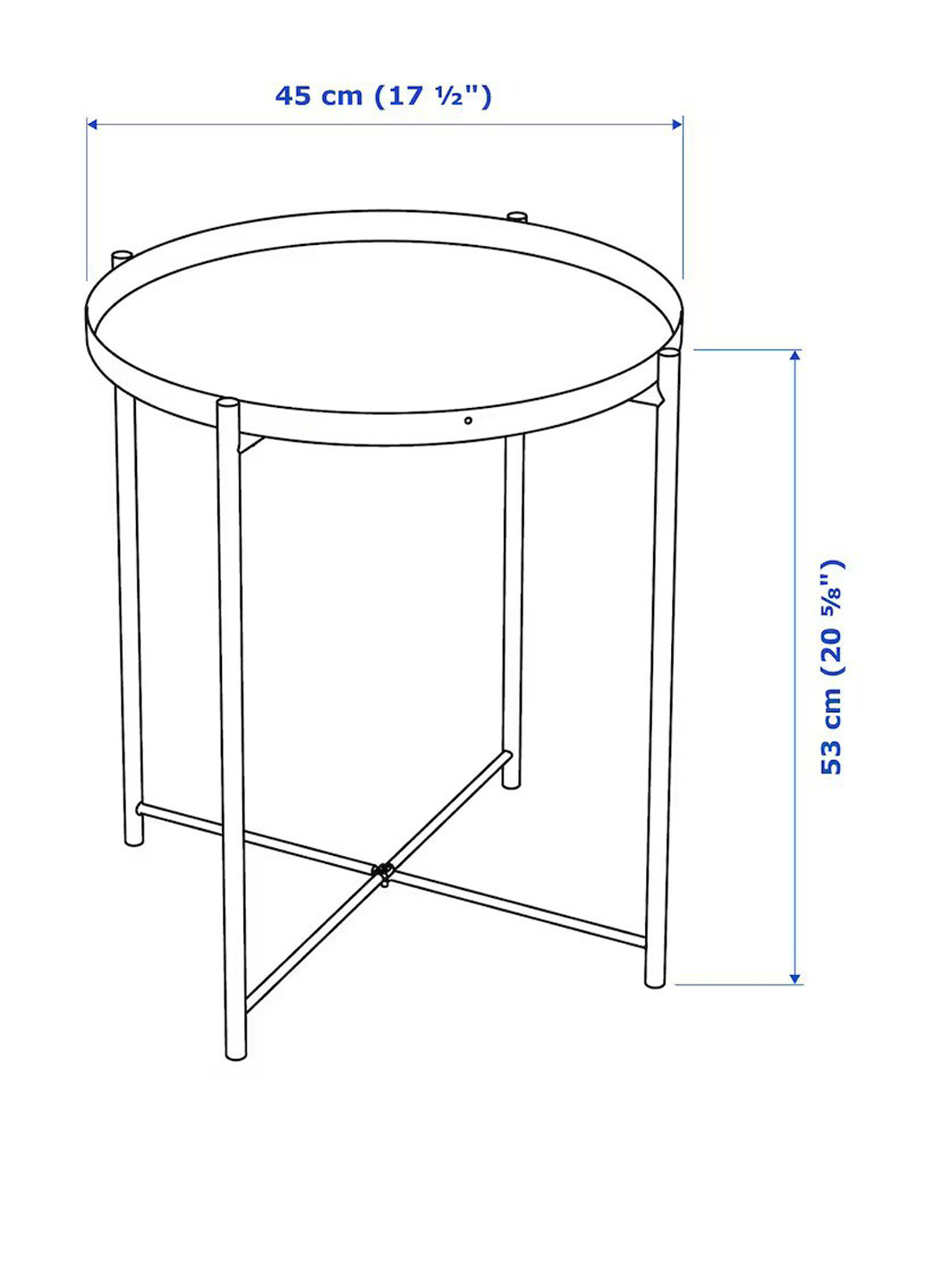 Стол сервировочный, 53х45х45 см IKEA (265795972)