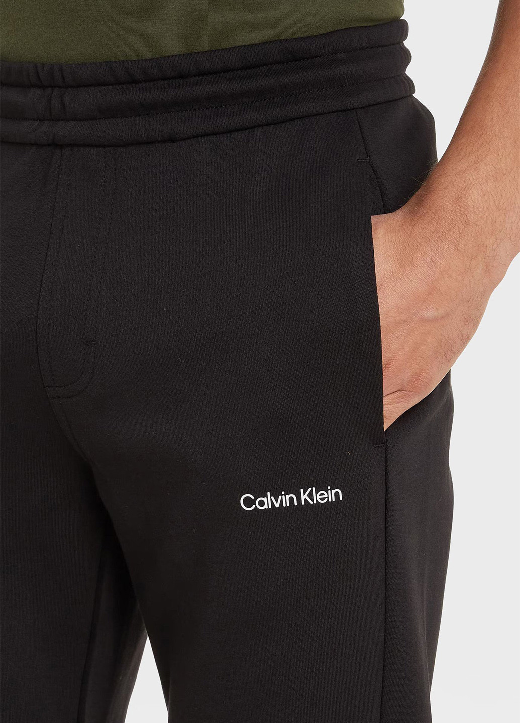 Черные спортивные, кэжуал демисезонные джоггеры брюки Calvin Klein