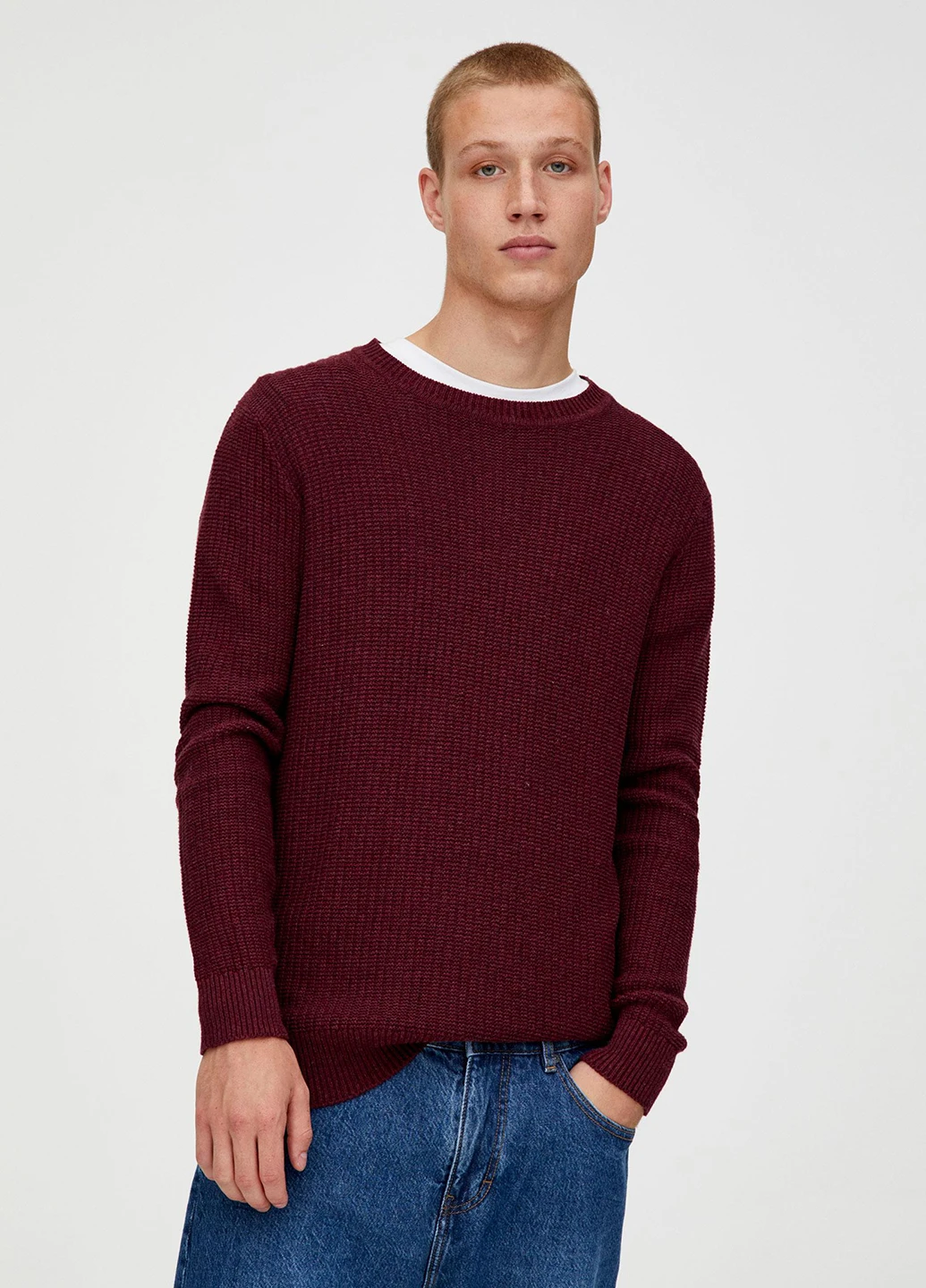 Темно-бордовий демісезонний джемпер джемпер Pull & Bear