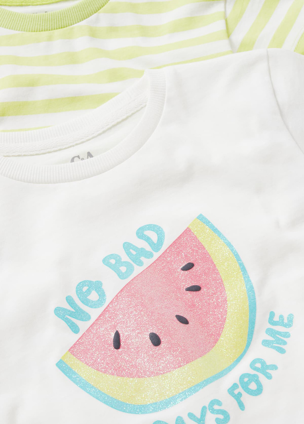 Комбинированная летняя футболка (2 шт.) C&A