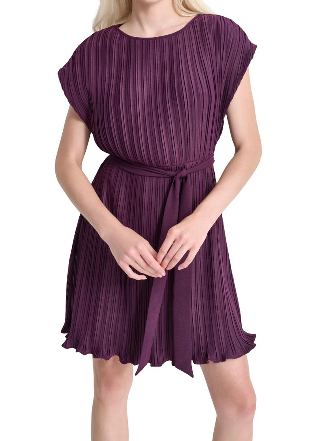Фіолетова кежуал сукня плісована DKNY однотонна