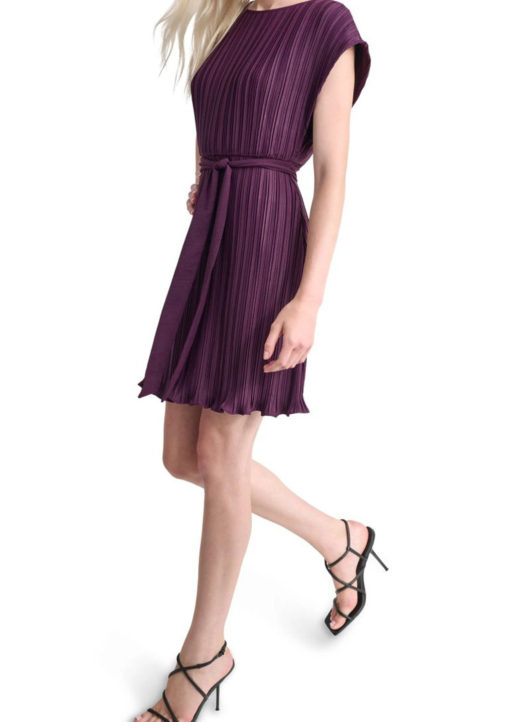 Фіолетова кежуал сукня плісована DKNY однотонна