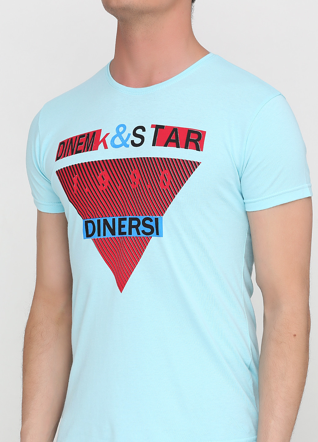 Светло-голубая футболка Dinersi