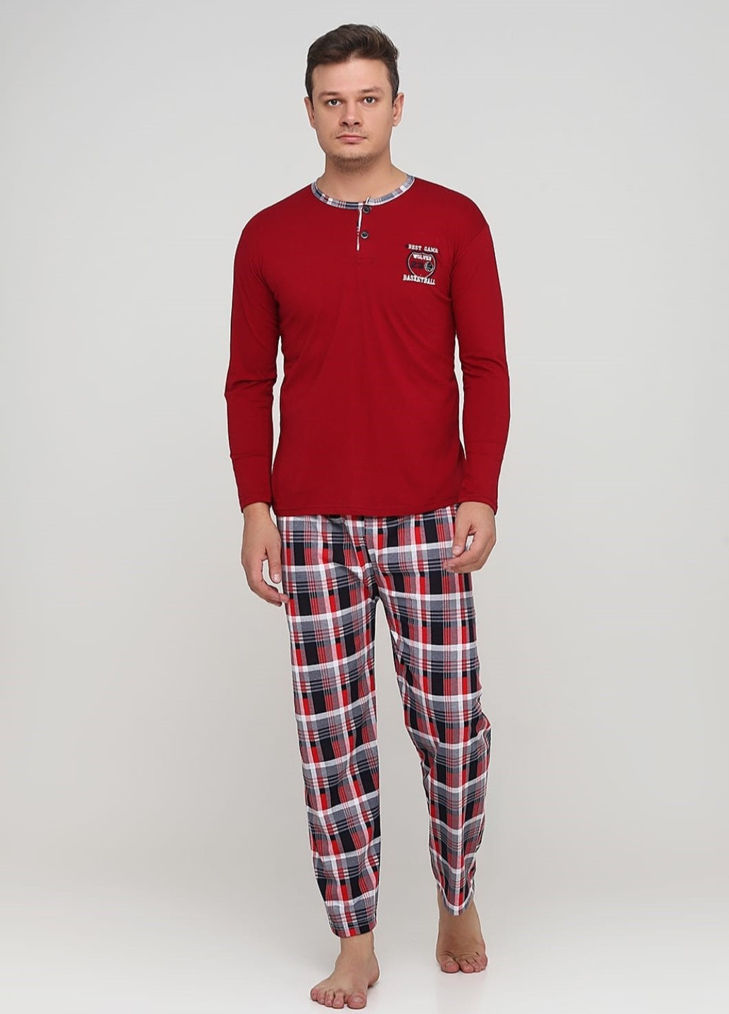 Бордовий демісезонний комплект (світшот, брюки) Rimoli Pijama