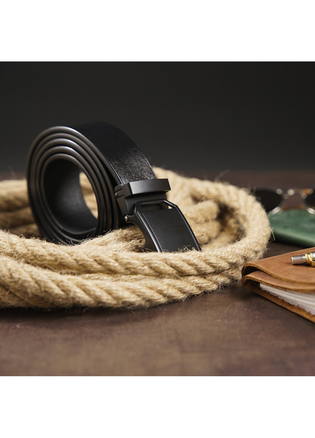 Мужской кожаный ремень 115х3,4 см Vintage (252412895)