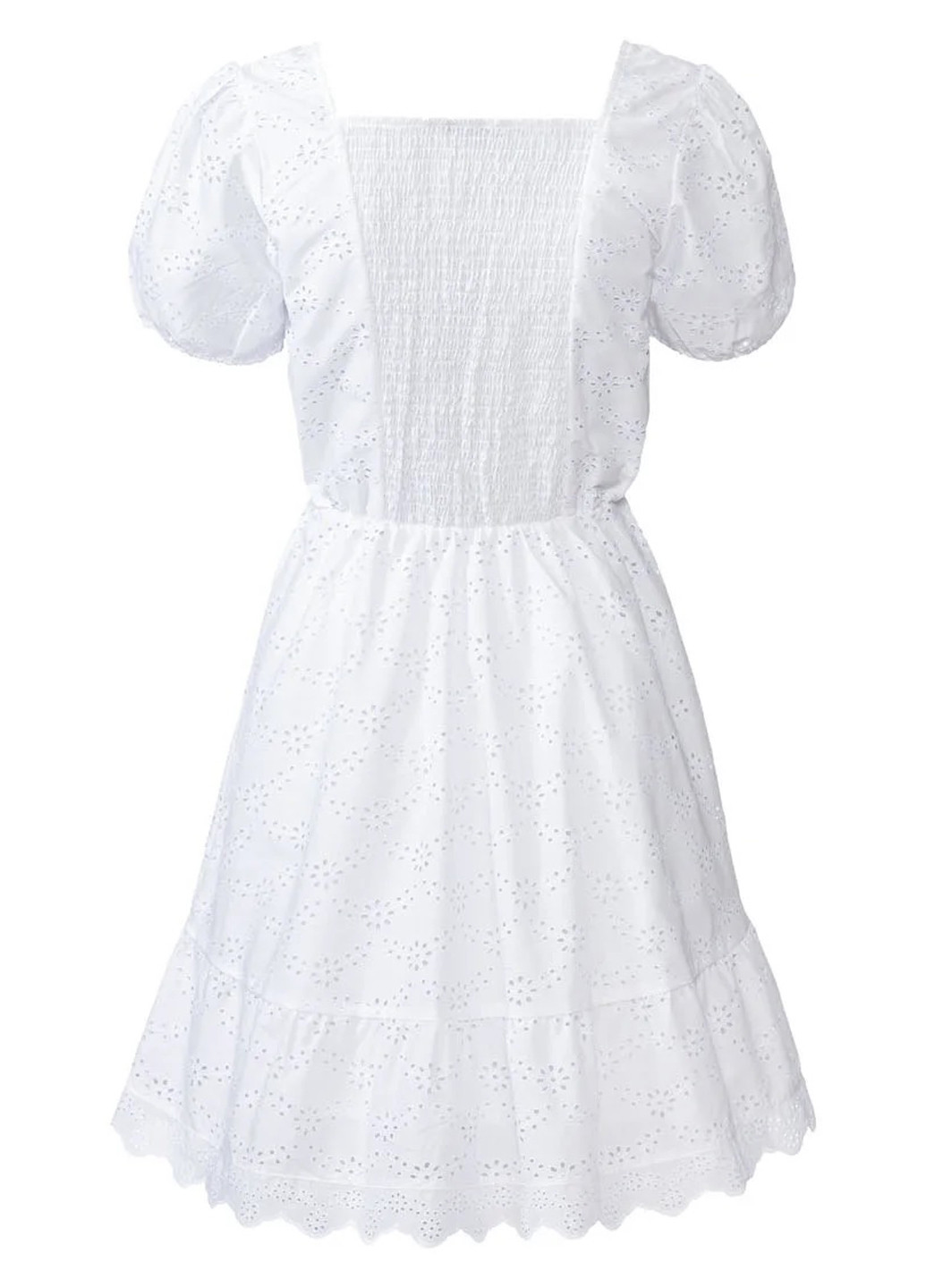 Белое кэжуал платье клеш Esmara с геометрическим узором