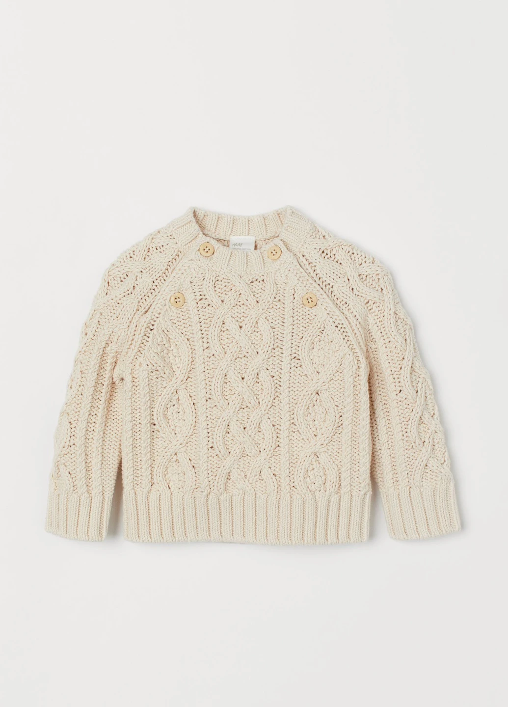 Молочный зимний джемпер H&M