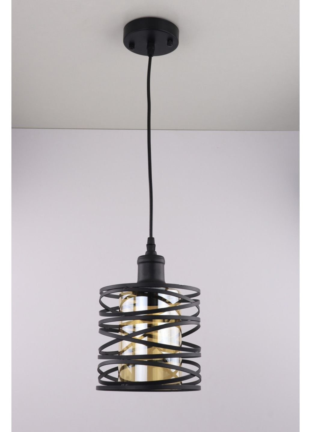 Люстра потолочная подвесная в стиле LOFT (лофт) 12333/1-br Черный 35х16х16 см. Sunnysky (253627765)