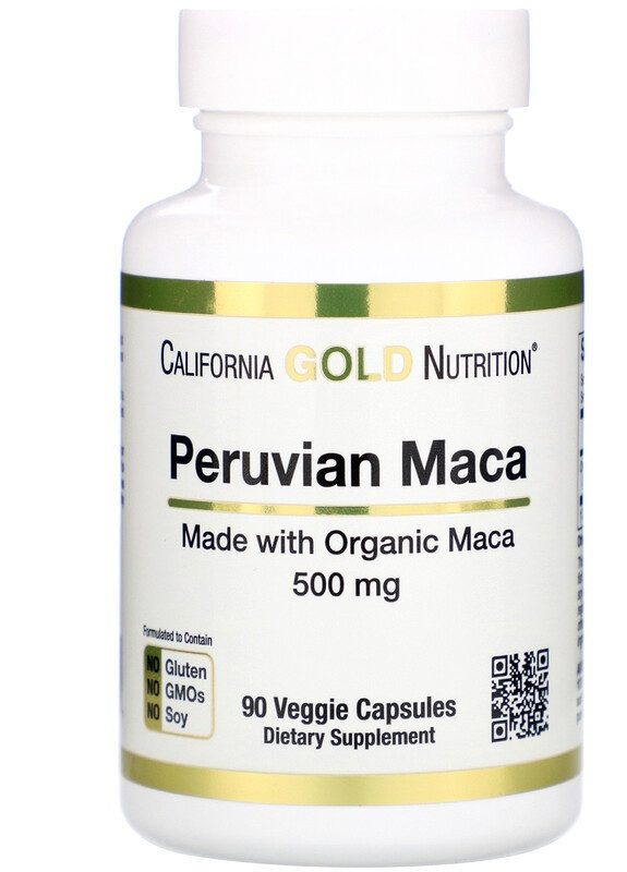 Перуанская мака Peruvian Maca, 500 mg, 90 Veggie Capsules California Gold Nutrition (254325743)