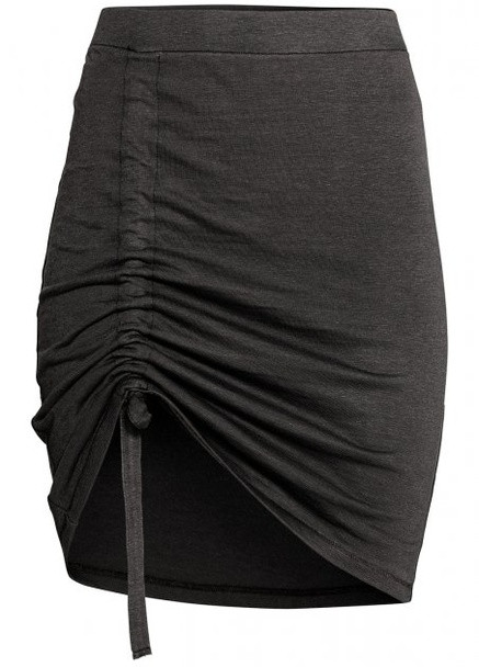 Темно-серая кэжуал однотонная юбка H&M