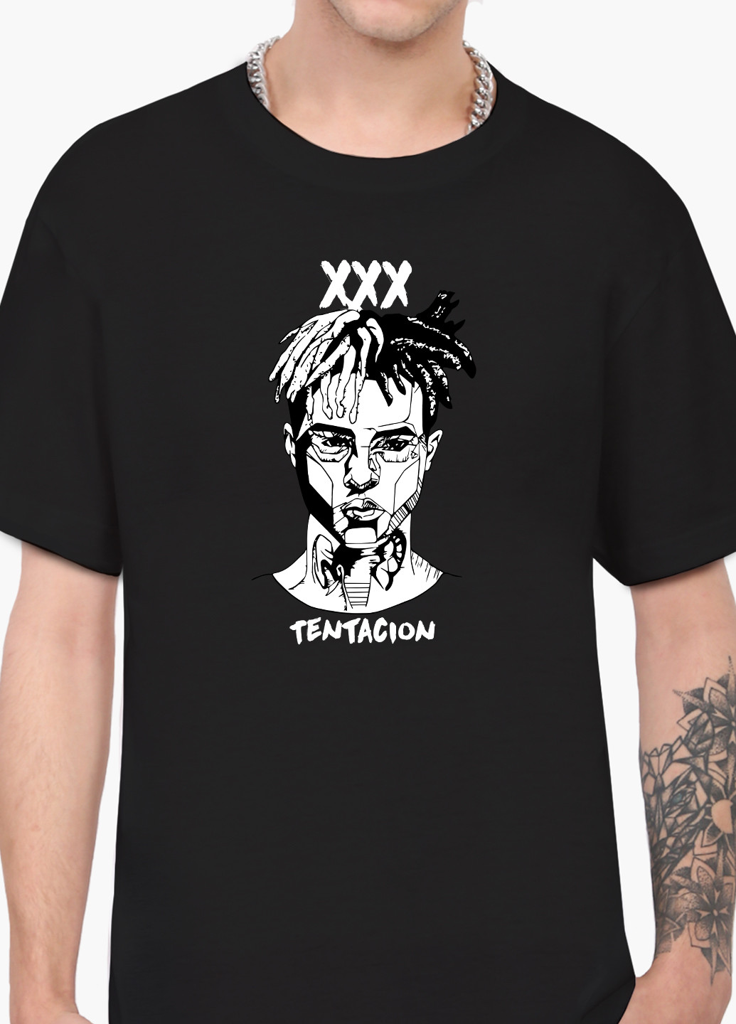 Черная футболка мужская экс-экс-экс тентасьон (xxxtentacion) (9223-2637-1) xxl MobiPrint
