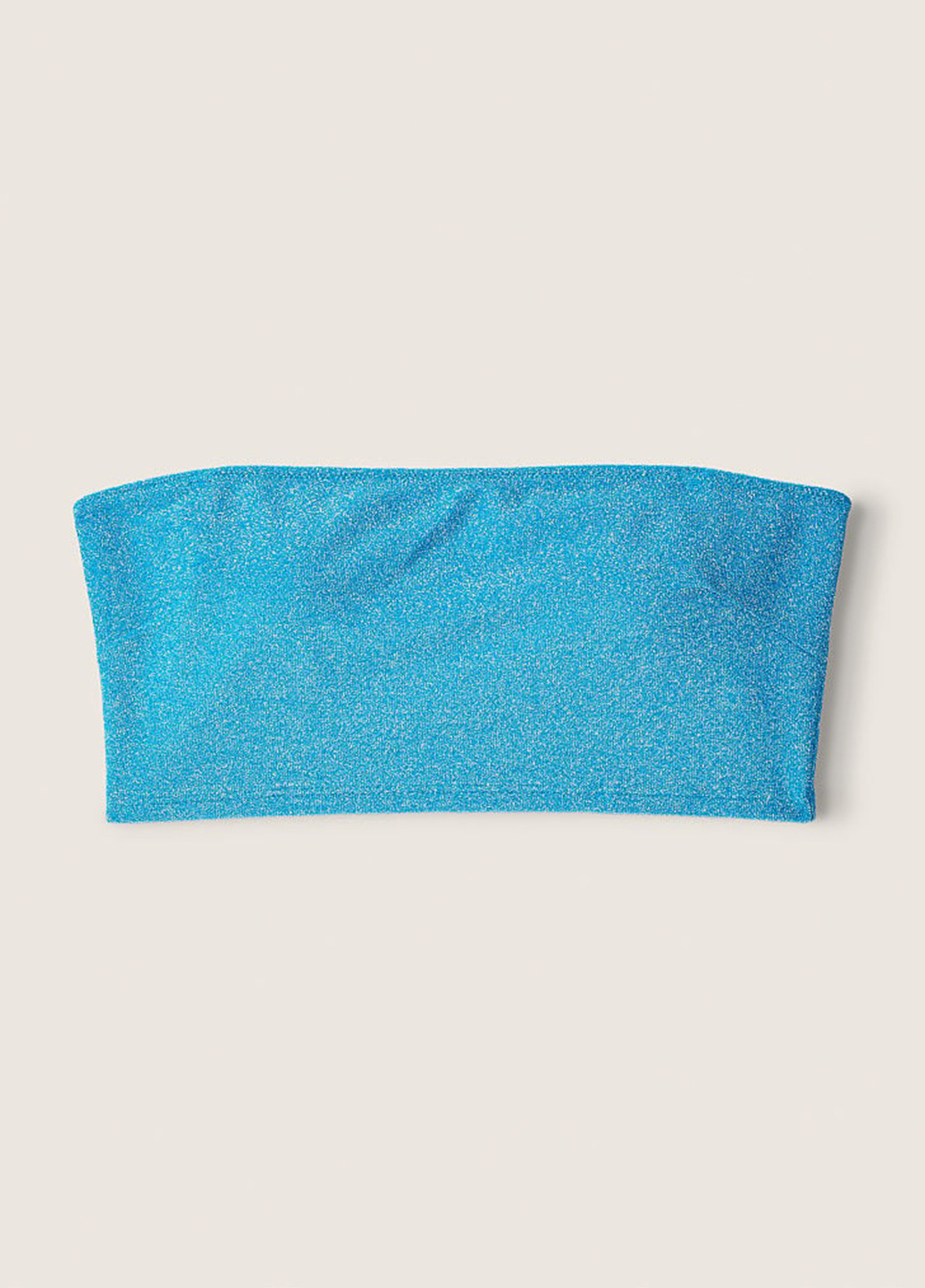 Блакитний літній купальник (топ, трусики, спідниця) роздільний, бандо Victoria's Secret
