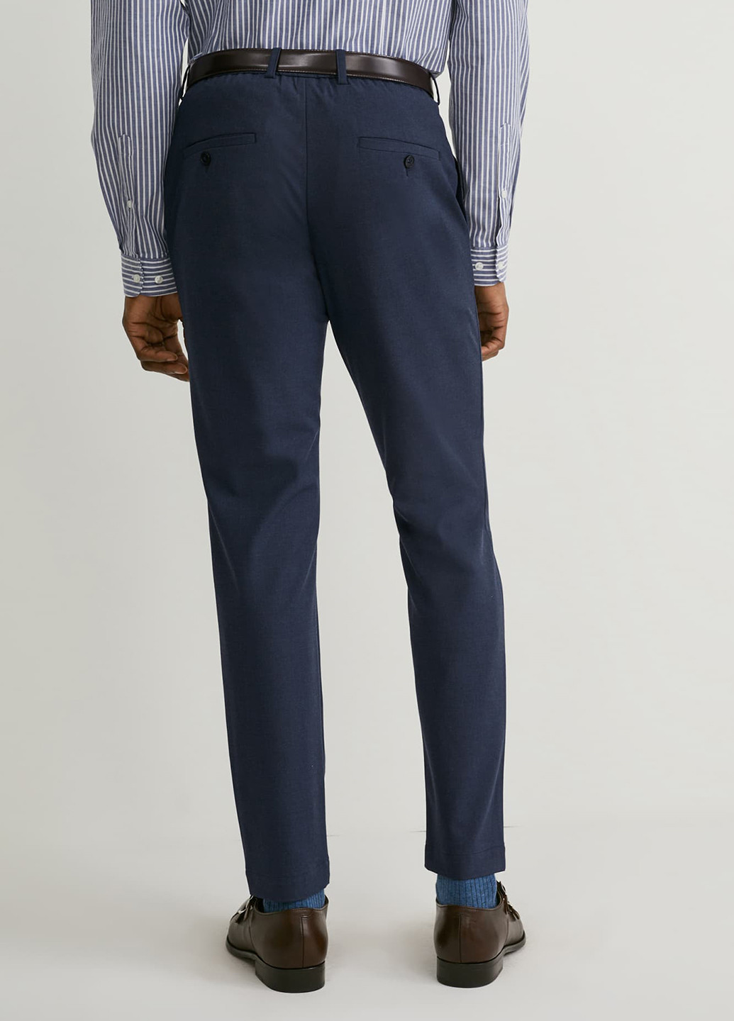 Серо-синие классические демисезонные классические брюки C&A