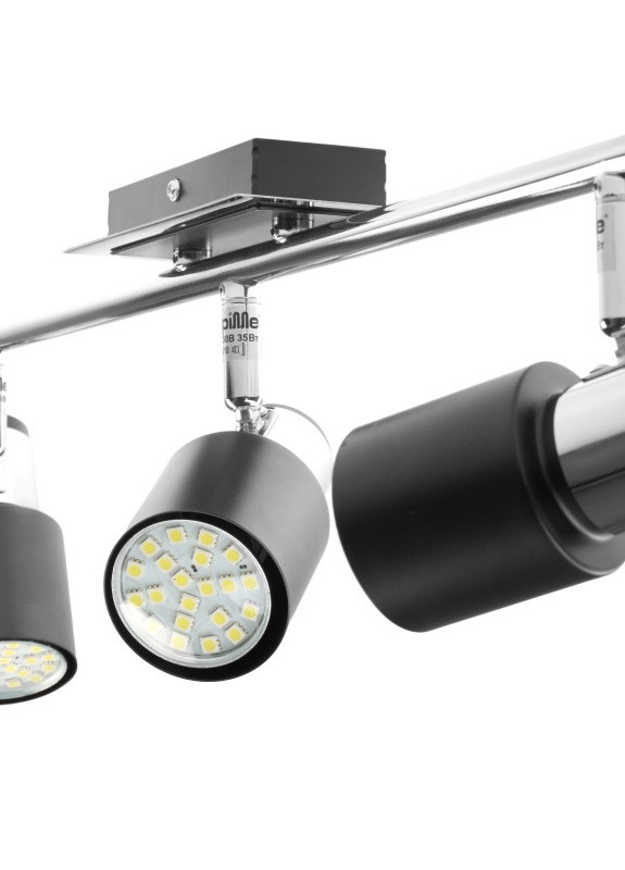 Светильник настенно-потолочный спот поворотный накладной HTL-178/3 GU10 CH+BK Brille (253893499)