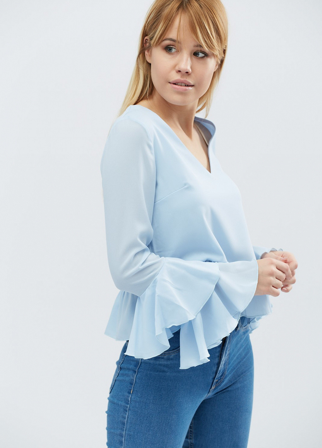 Голубая блуза Carica