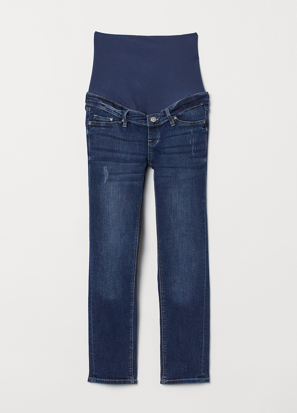 Темно-синие демисезонные прямые джинсы для беременных H&M