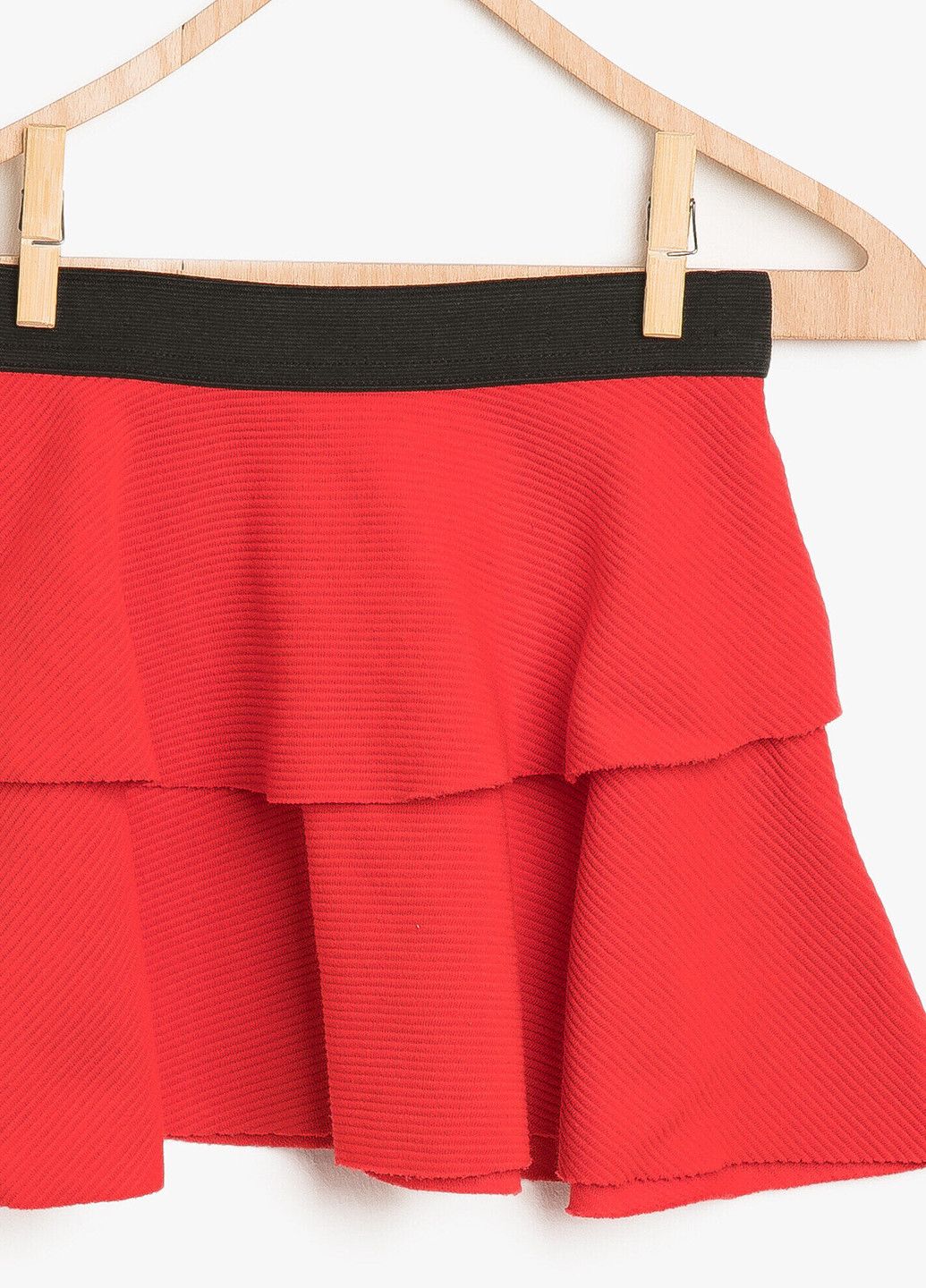 Красная кэжуал однотонная юбка KOTON а-силуэта (трапеция)