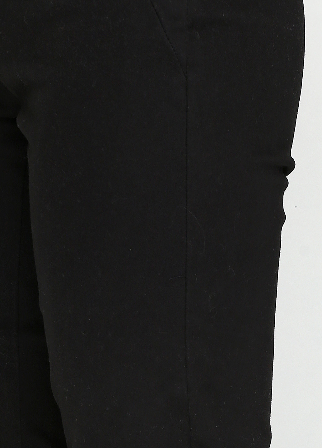 Черные кэжуал демисезонные со средней талией брюки Flame