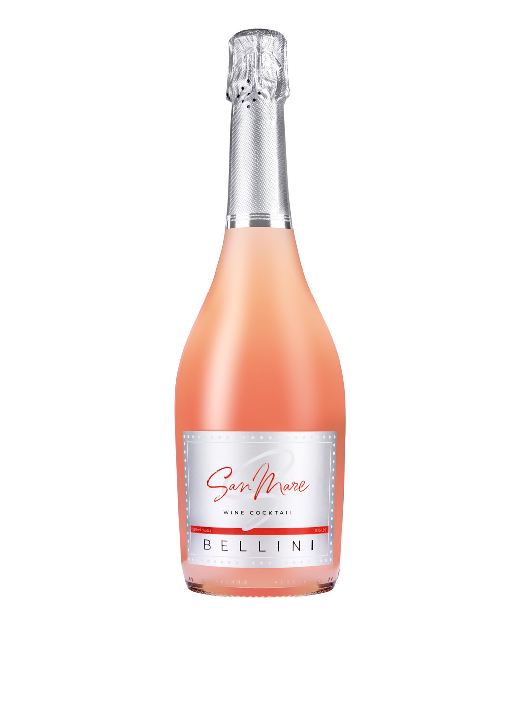 Игристый винный коктейль Bellini, 0,75 л San Mare розовое