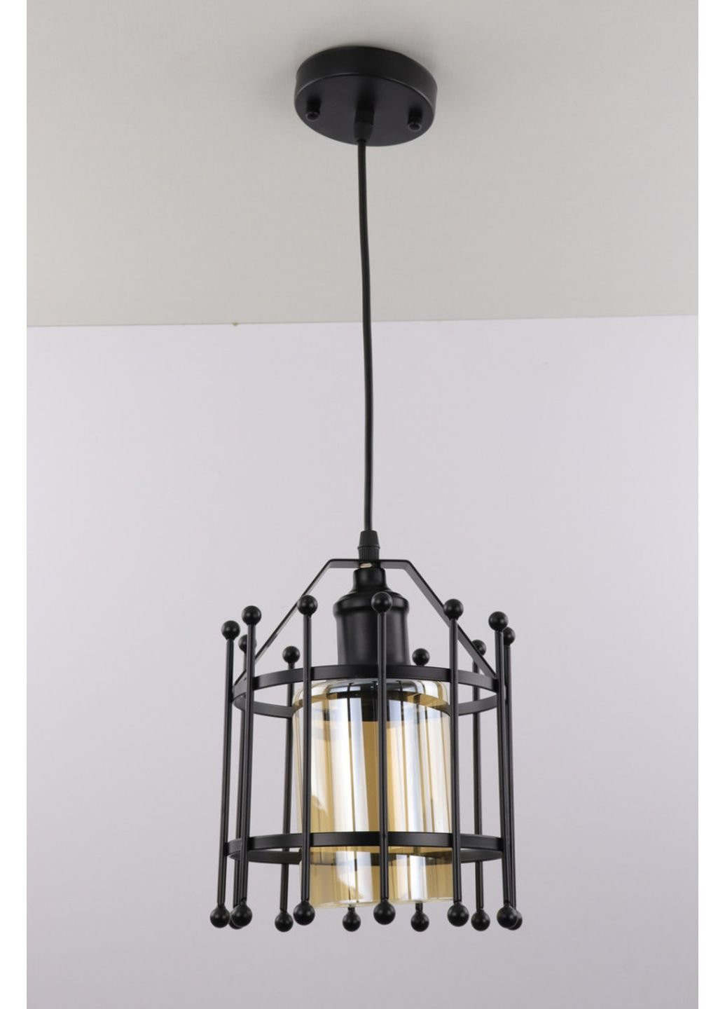 Люстра потолочная подвесная в стиле LOFT (лофт) 12366/1-bk Черный 35х19х19 см. Sunnysky (253628067)