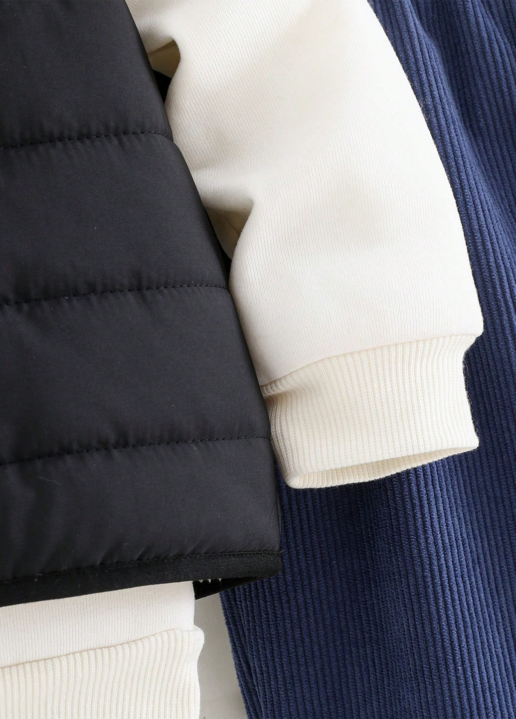 Комбінований демісезонний комплект (худи, жилет, штани) SHEIN